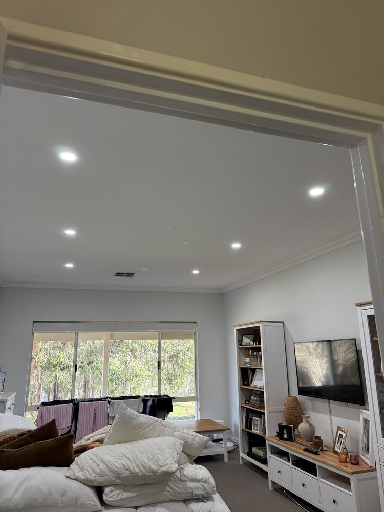 Bedroom downlight installation