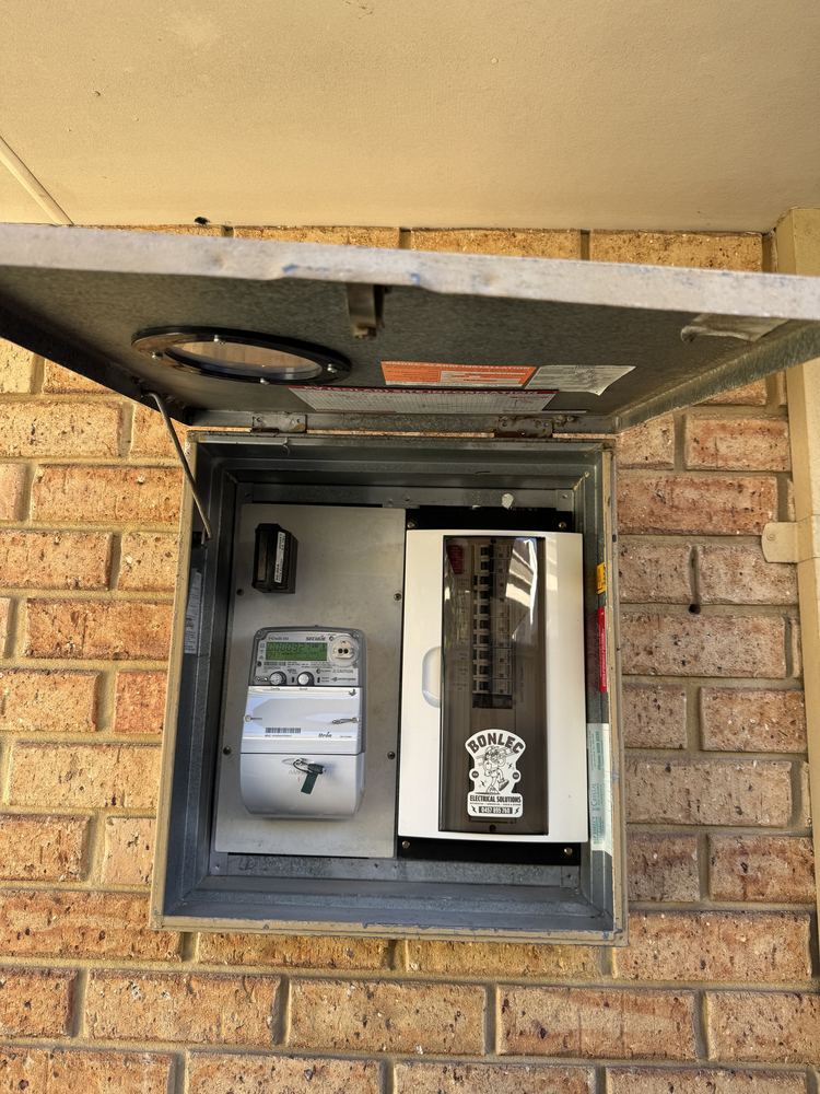 Upgraded meter box and switchboard
